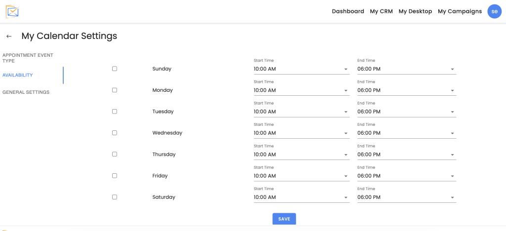 My Calendar - Calendar Functionality in EmailsAndSurveys