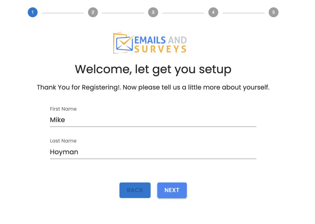 How Can I register in EmailsAndSurveys?